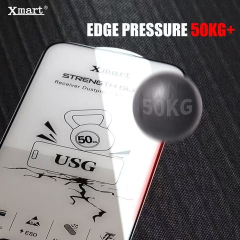 Image of 50KG Strength ULTRA STRONG GLASS Screen Protector for iphone 15, 16, 17 TOP Tempered Glass with 9H+ Hardness