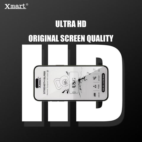 Image of 50KG Strength ULTRA STRONG GLASS Screen Protector for iphone 15, 16, 17 TOP Tempered Glass with 9H+ Hardness