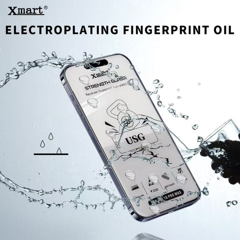 Image of 50KG Strength ULTRA STRONG GLASS Screen Protector for iphone 15, 16, 17 TOP Tempered Glass with 9H+ Hardness