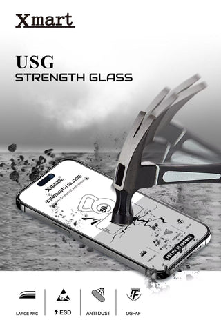Image of 50KG Strength ULTRA STRONG GLASS Screen Protector for iphone 15, 16, 17 TOP Tempered Glass with 9H+ Hardness