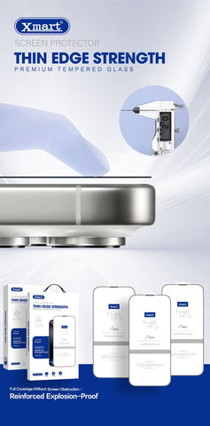 Image of Xmart Thin Edge Strength Tempered Glass Screen Protector – 0.2mm Ultra-Slim Design**