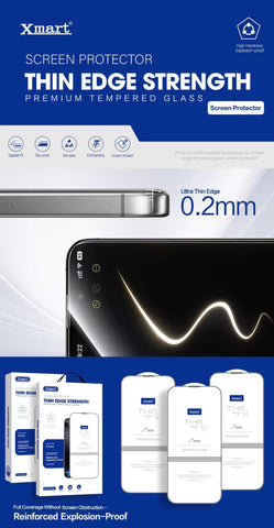 Image of Xmart Thin Edge Strength Tempered Glass Screen Protector – 0.2mm Ultra-Slim Design**
