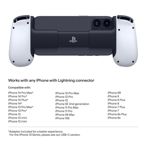 Image of Backbone One - PlayStation Edition (Lightning) - Mobile Gaming Controller for iPhone - Generation 1 - White US Version