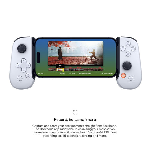 Image of Backbone One - PlayStation Edition (Lightning) - Mobile Gaming Controller for iPhone - Generation 1 - White US Version