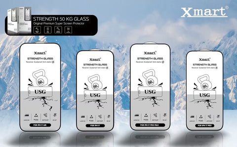Image of 50KG Strength ULTRA STRONG GLASS Screen Protector for iphone 15, 16, 17 TOP Tempered Glass with 9H+ Hardness