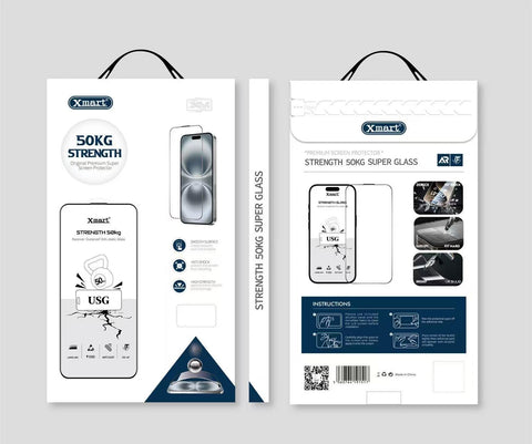 Image of 50KG Strength ULTRA STRONG GLASS Screen Protector for iphone 15, 16, 17 TOP Tempered Glass with 9H+ Hardness