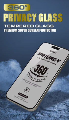 Image of 360° Privacy Screen Protector for iphone 15, 16, 17 [Anti-Spy] TOP Tempered Glass with 9H+ Hardness