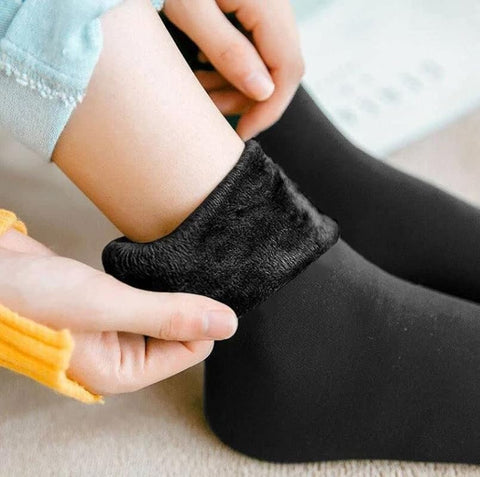 Image of 1 Pairs Handmade Winter Warm Thicken Thermal Soft Casual Solid Socks, Handmade Women's Socks, Velvet Socks, Snow Sock Velvet Soft Boots Home Floor