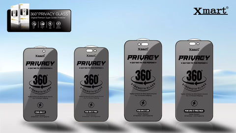 Image of 360° Privacy Screen Protector for iphone 15, 16, 17 [Anti-Spy] TOP Tempered Glass with 9H+ Hardness